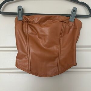 Brown Leather Top